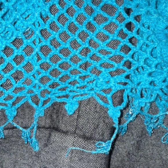 Soft Surroundings Turquoise Crochet Knit Top - Picture 4 of 6